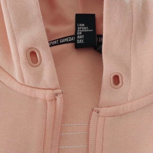 Adidas I Am Sport Game Day Crop Hoodie Peach L - Picture 13 of 13